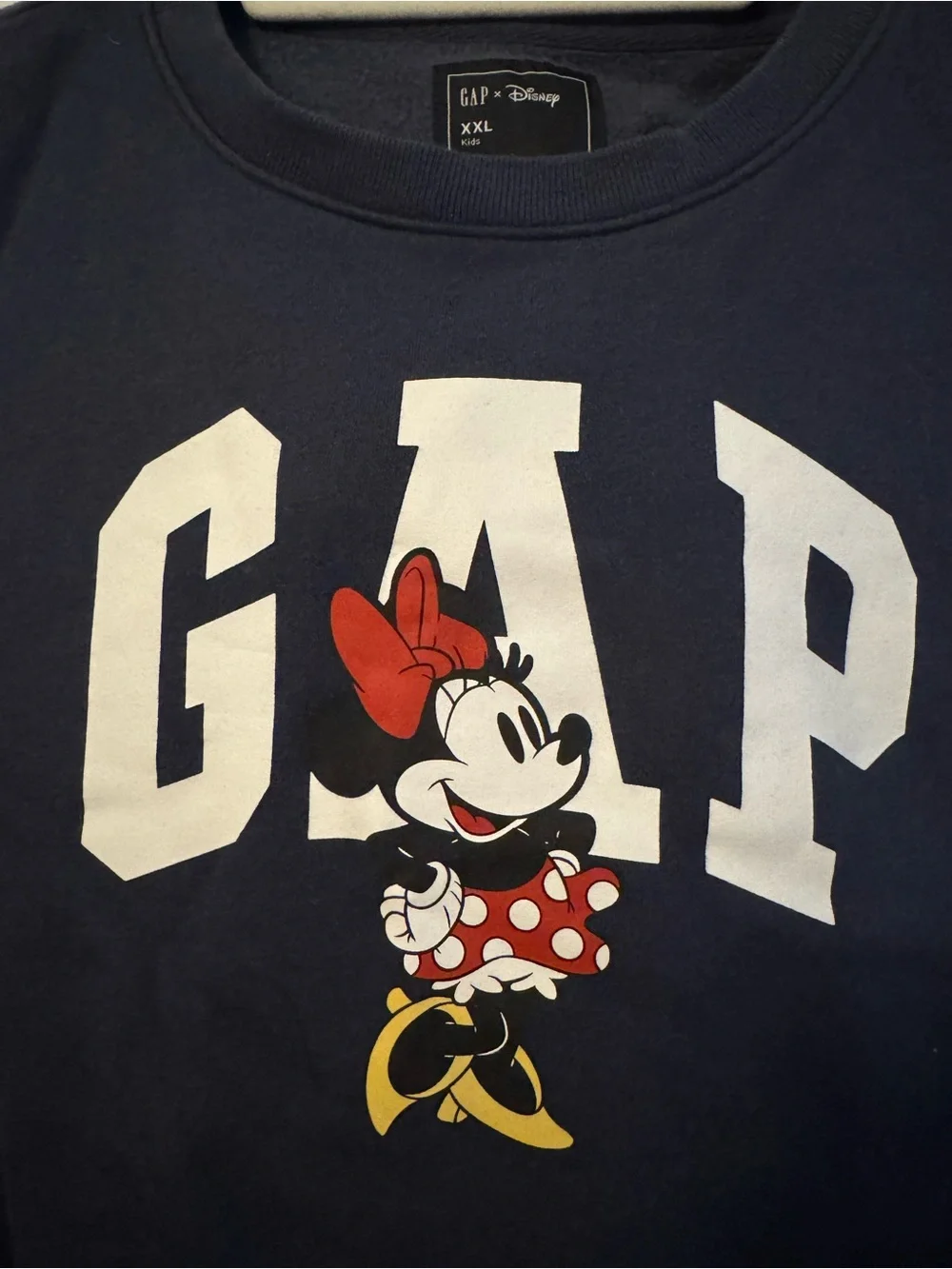 GAP Navy Sweatshirt with Minnie Mouse Graphic